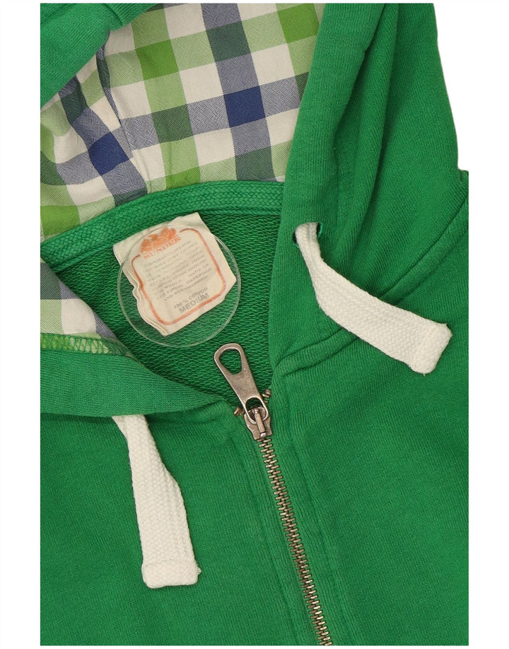 Suéter Sundek masculino com capuz e zíper verde médio algodão