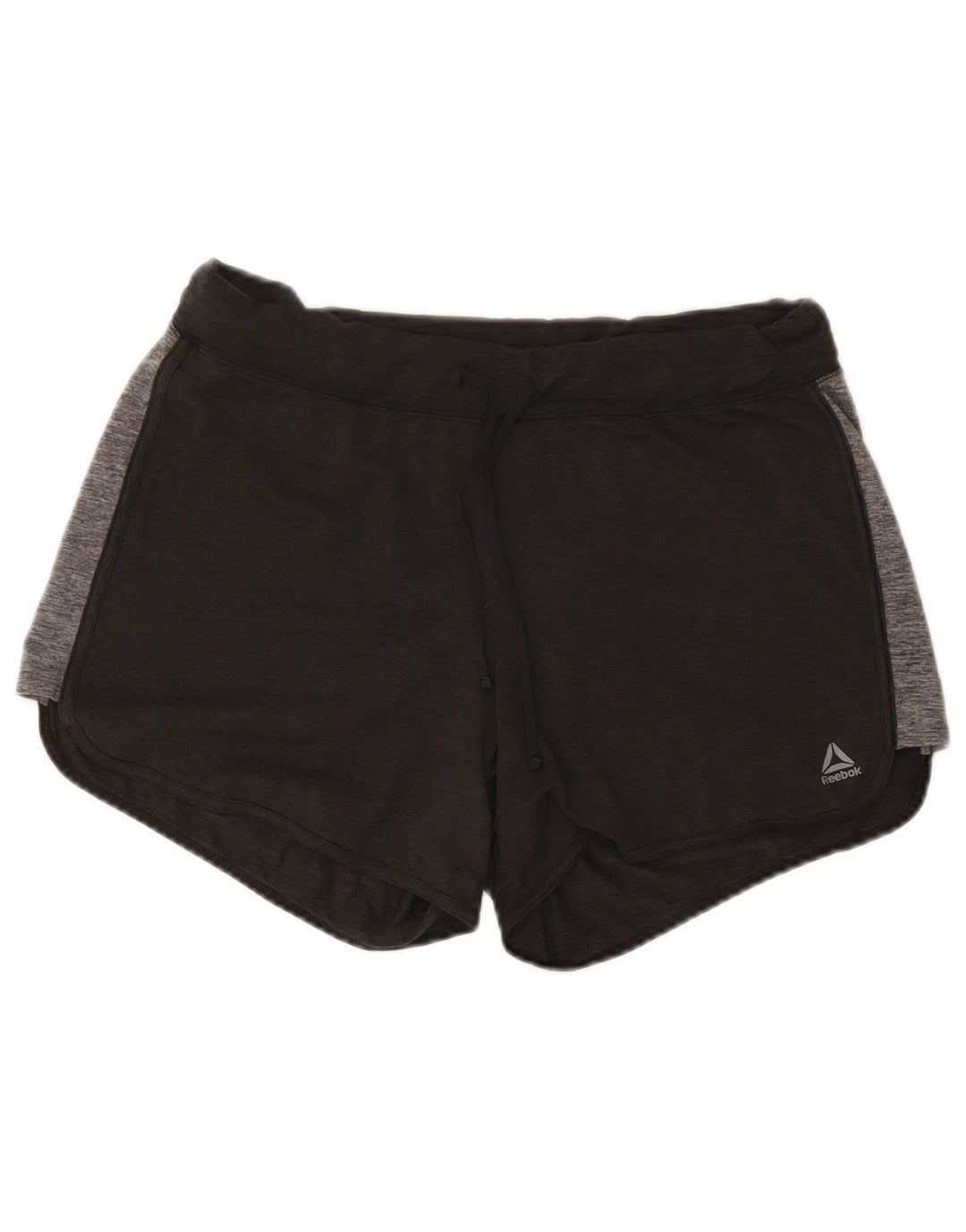 Shorts esportivos femininos Reebok UK 12 poliéster colorblock cinza médio