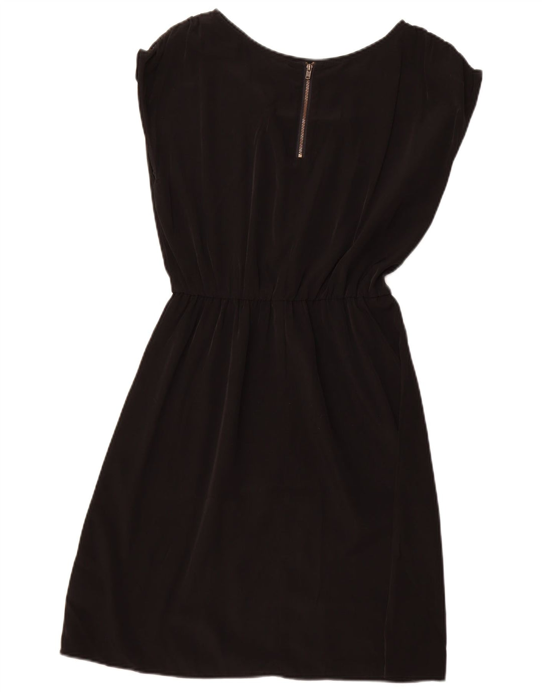 Vestido feminino MOSSIMO A-Line UK 10 pequeno poliéster preto
