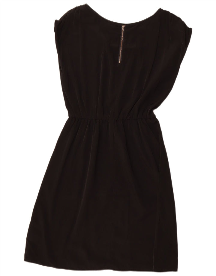 Vestido feminino MOSSIMO A-Line UK 10 pequeno poliéster preto