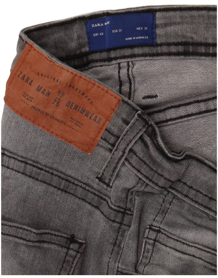 Zara Mens Skinny Jeans EU 40 Médio W31 L29 Algodão Cinza