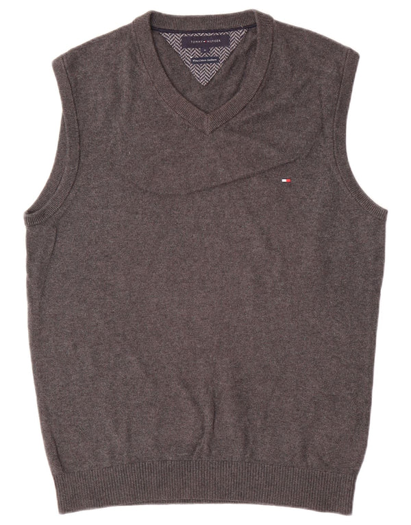 Tommy Hilfiger Mens Vest Tank Top Médio Algodão Cinza