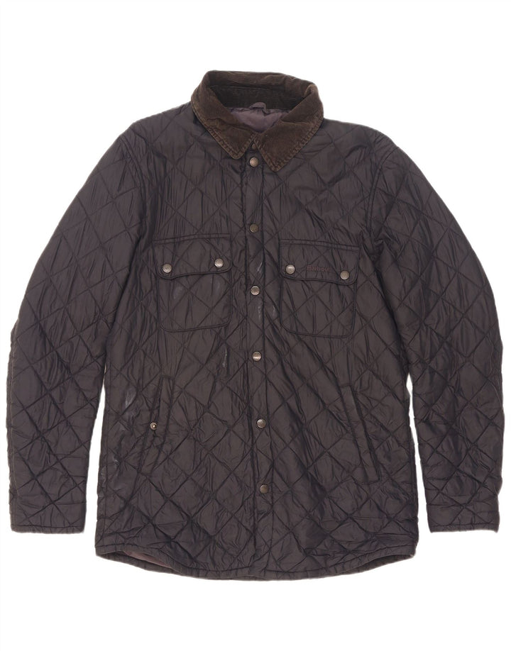 Jaqueta acolchoada masculina Barbour UK 38 poliamida azul marinho médio
