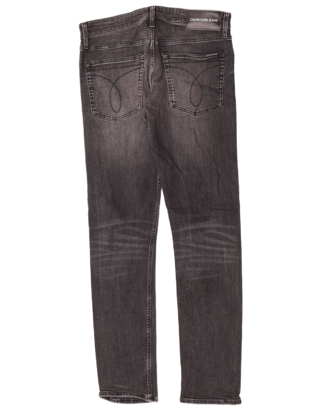 Calvin Klein Masculino Slim Jeans W32 L32 Cinza Algodão