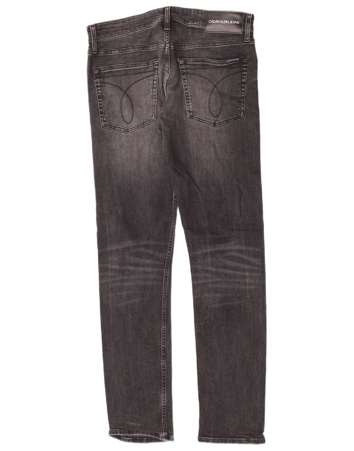 Calvin Klein Masculino Slim Jeans W32 L32 Cinza Algodão