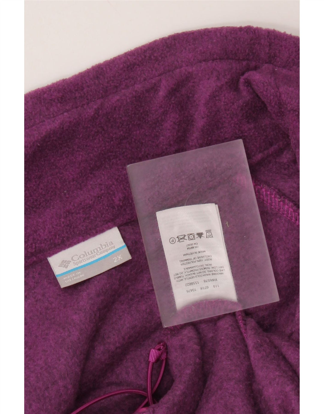 Jaqueta de lã feminina COLUMBIA UK 20 2XL poliéster roxo