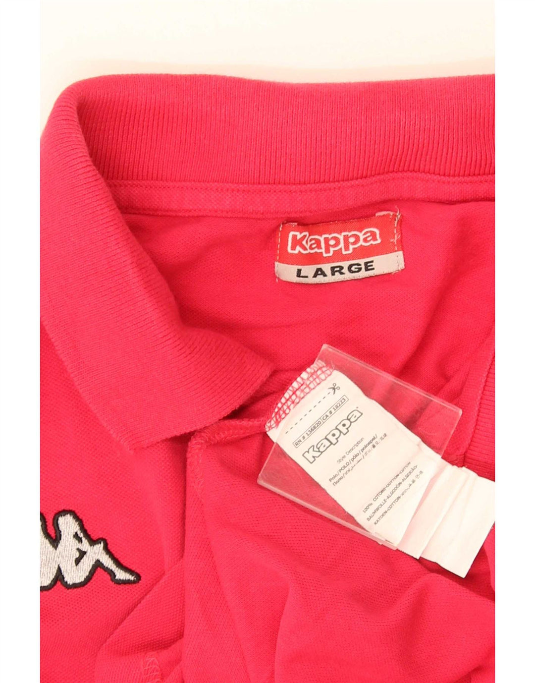 Camisa polo masculina Kappa grande algodão rosa