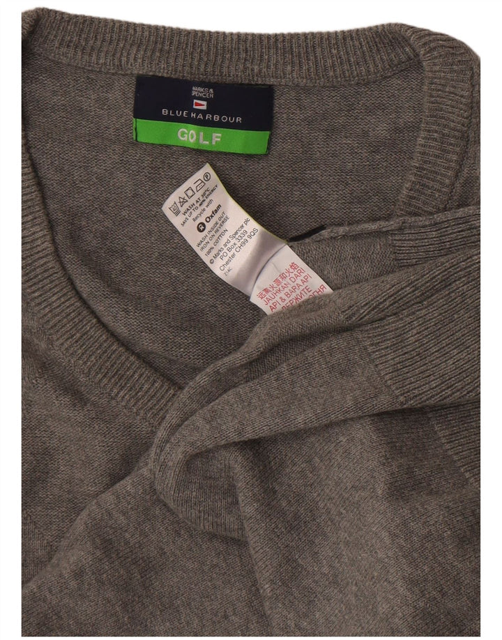 Regata masculina MARKS & SPENCER Blue Harbour Vest UK 38/40 cinza médio