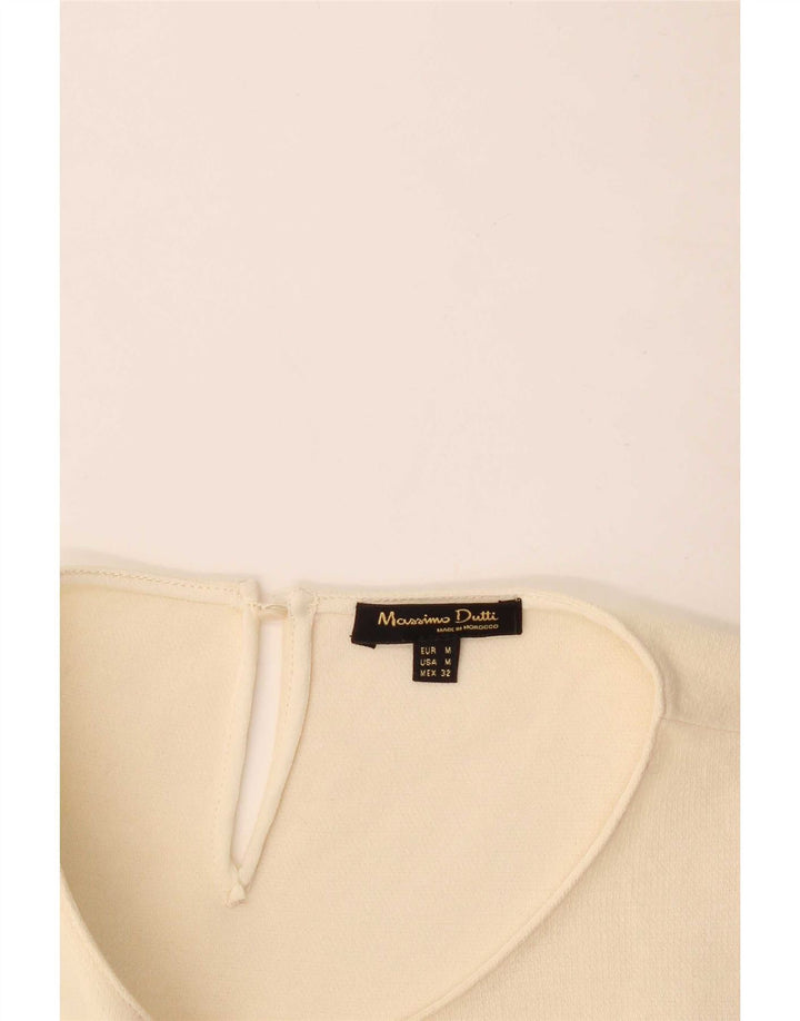 Blusa feminina Massimo Dutti UK 12 Médio Off White