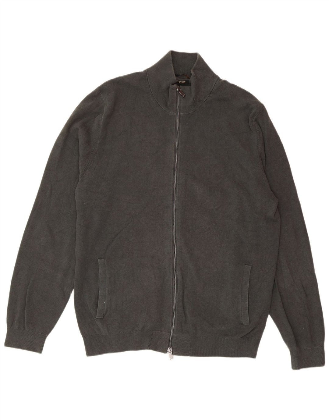 Suéter cardigã masculino MASSIMO DUTTI 2XL algodão cinza