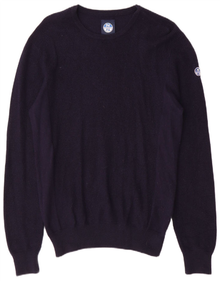 Suéter masculino North Sails com gola redonda e algodão azul marinho médio