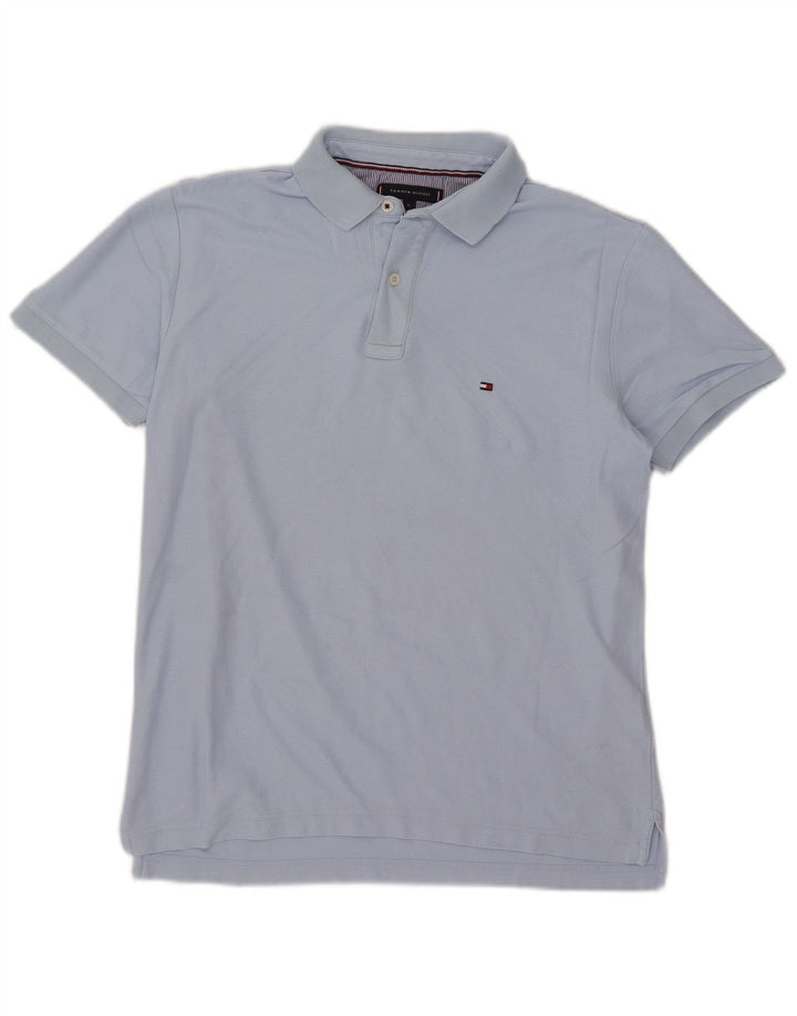 Camisa polo masculina Tommy Hilfiger Regular Fit algodão azul médio