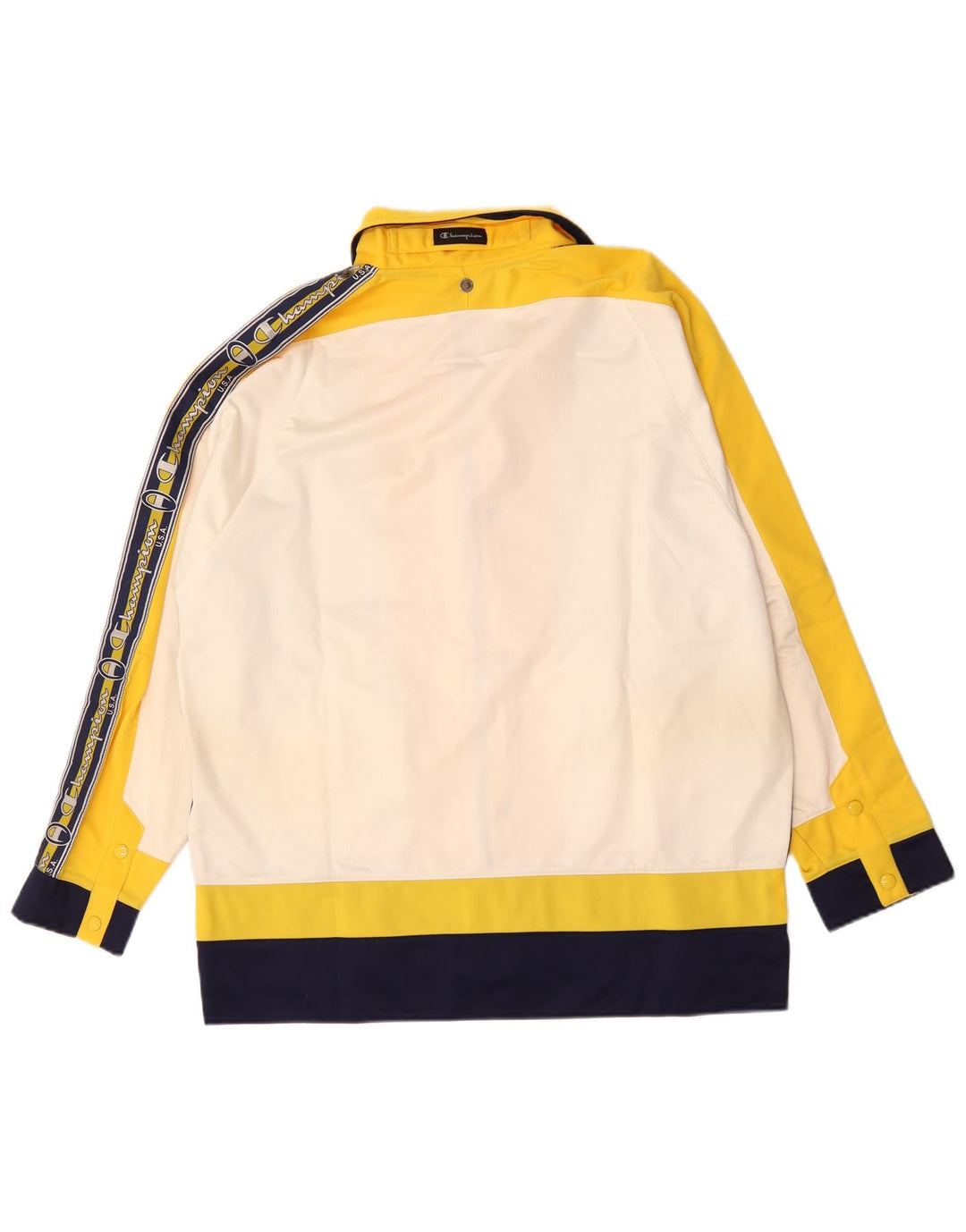 Jaqueta masculina Champion de ajuste solto com top pequeno azul marinho Colourblock