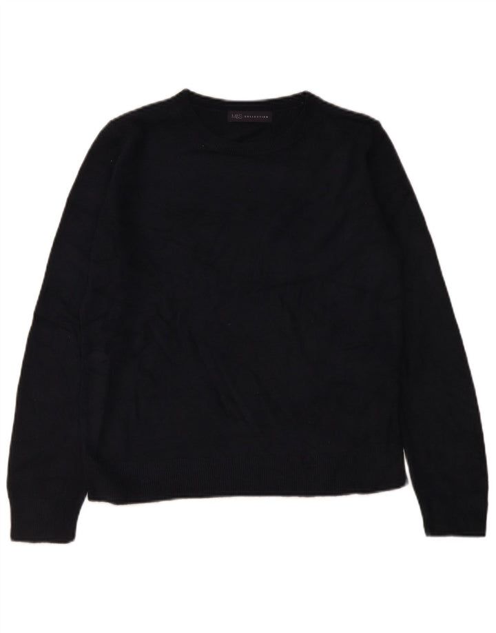 Suéter feminino Marks & Spencer com gola canoa Reino Unido 12 médio azul marinho