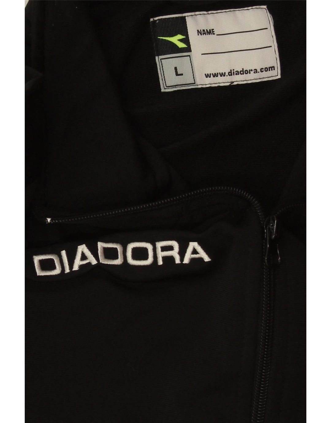 Diadora Mens Graphic Tracksuit Top Jacket Grande Poliéster Preto