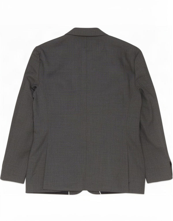 Jaqueta blazer masculina de 2 botões Marks & Spencer tamanho 44 2XL cinza nova lã
