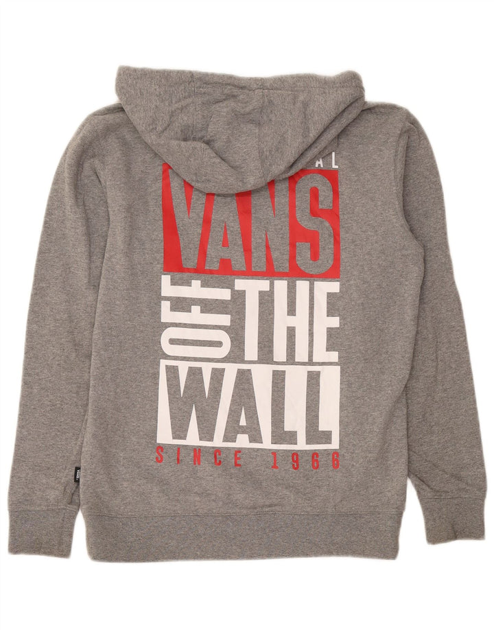 Vans Mens Graphic Hoodie Jumper XS Cinza