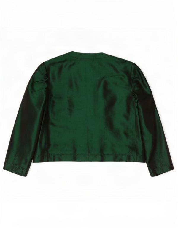 Jaqueta Bolero Feminina Vintage Manga 3/4 Reino Unido 10 Verde Pequeno