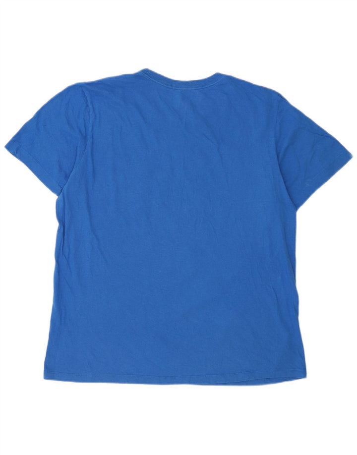Camiseta Nike masculina gráfica top grande algodão azul
