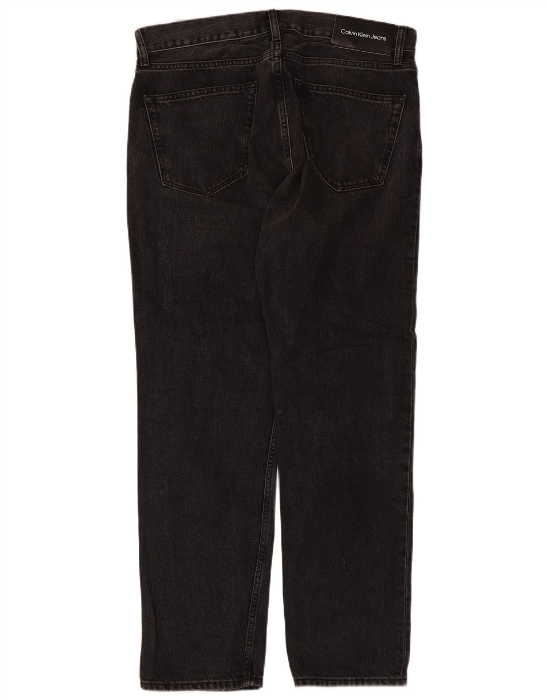 Calça jeans reta masculina Calvin Klein W32 L30 algodão preto