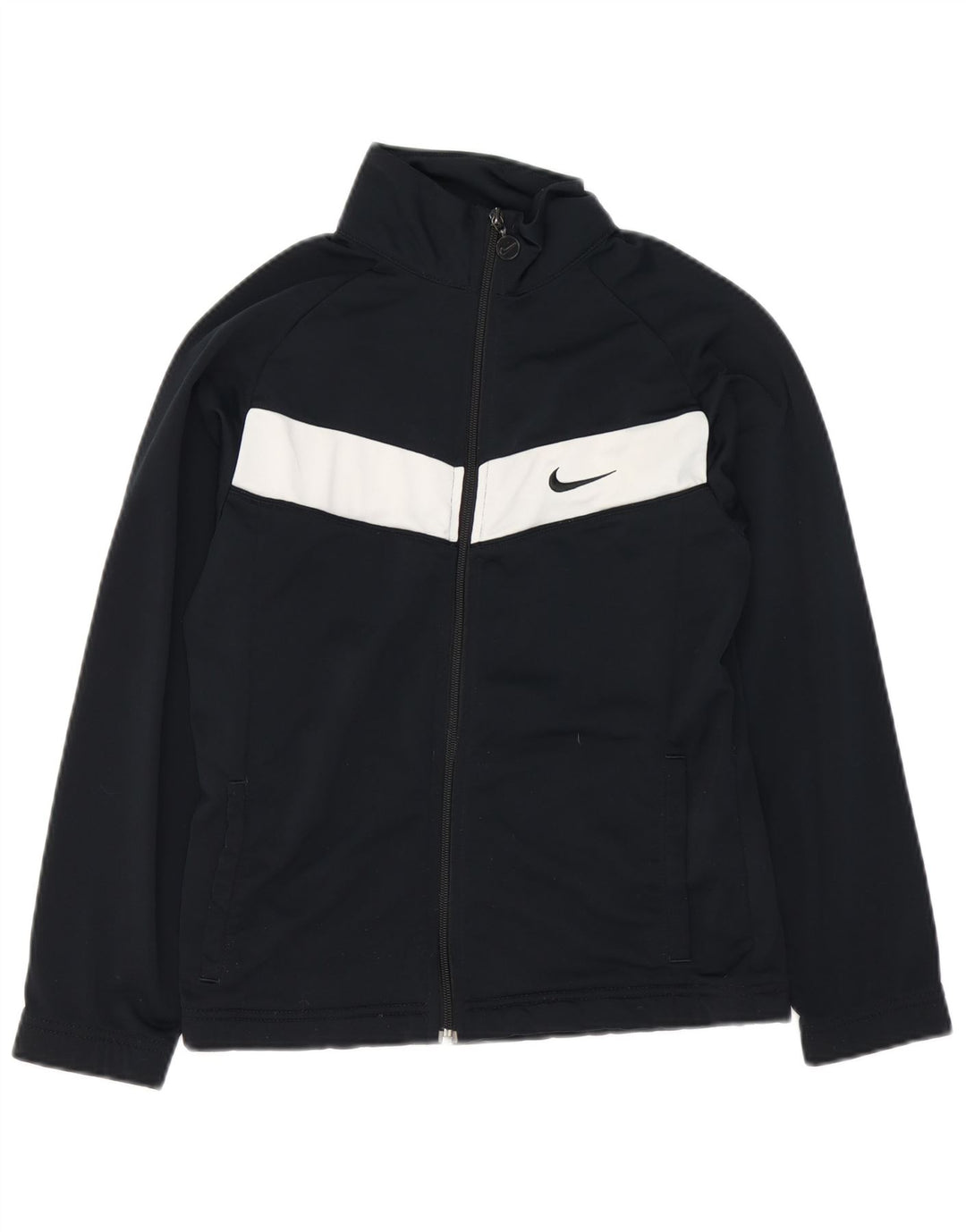 Jaqueta Nike Boys Tracksuit Top 12-13 anos grande bloco colorido preto