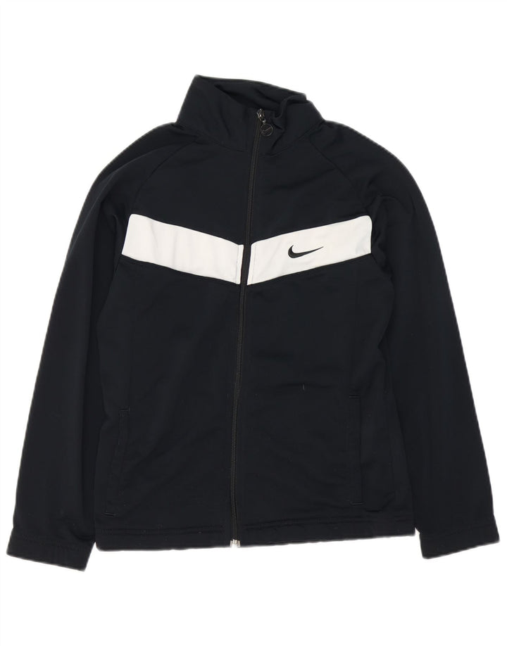 Jaqueta Nike Boys Tracksuit Top 12-13 anos grande bloco colorido preto