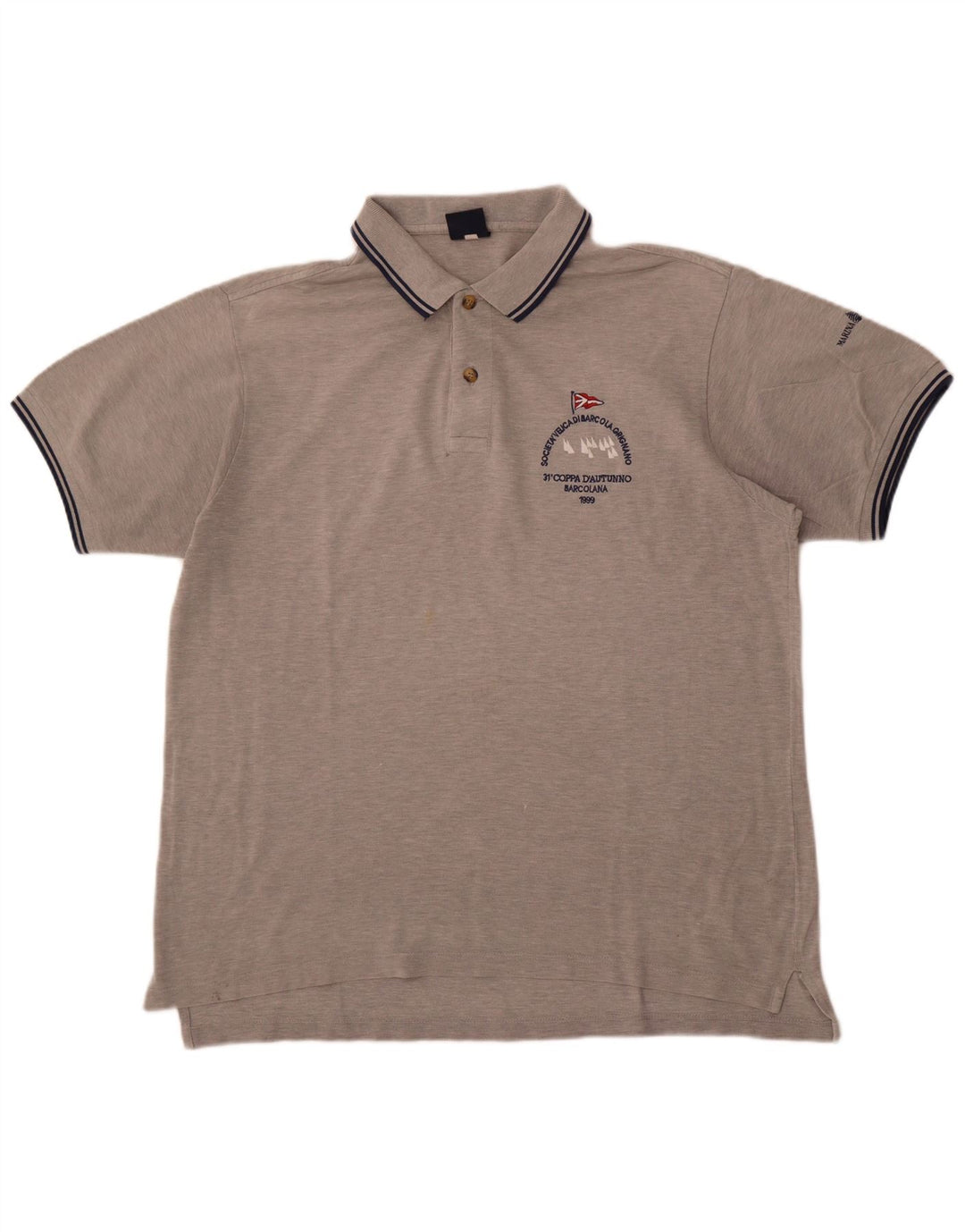 Camisa polo masculina Marina Yachting grande cinza
