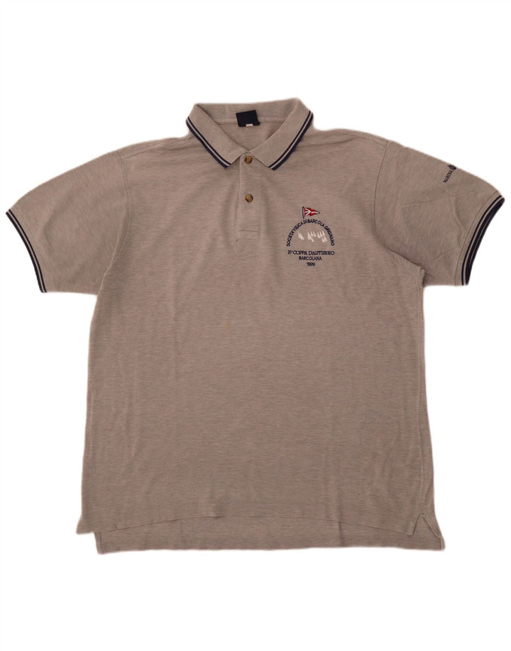 Camisa polo masculina Marina Yachting grande cinza