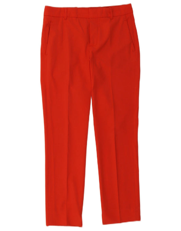 Zara Calça Chino Feminina Slim XS W28 L27 Vermelha