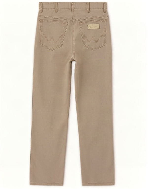 Wrangler Mens Texas Stretch Calça Casual Reta W33 L28 Algodão Cinza