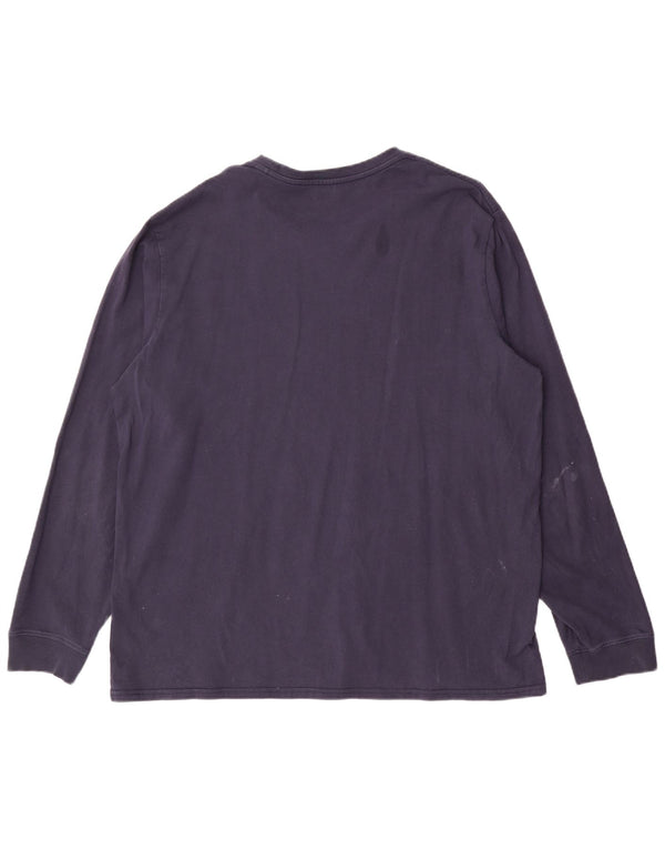 Top masculino Levi's Standard Fit manga comprida XL azul marinho algodão
