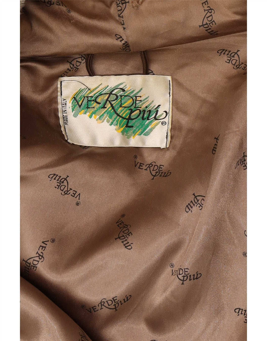 Verde Piu Sobretudo feminino oversized com capuz IT 42 Médio Bege Geométrico