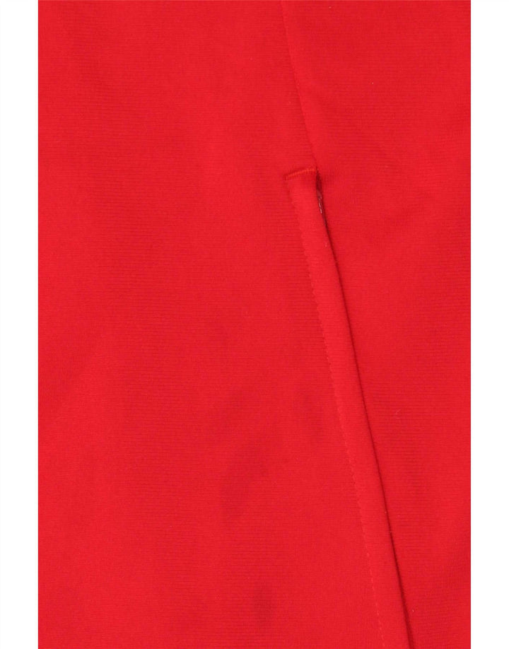 Adidas Mens Treino Top Jaqueta Médio Vermelho Colorblock Poliéster