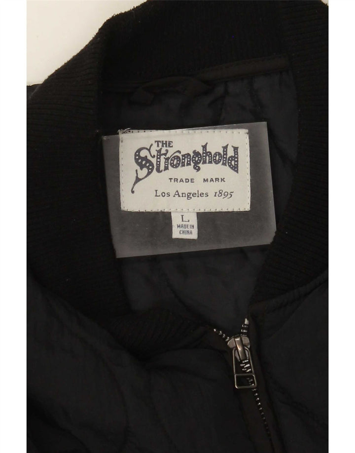 Jaqueta acolchoada masculina The Stronghold UK 40 grande preta
