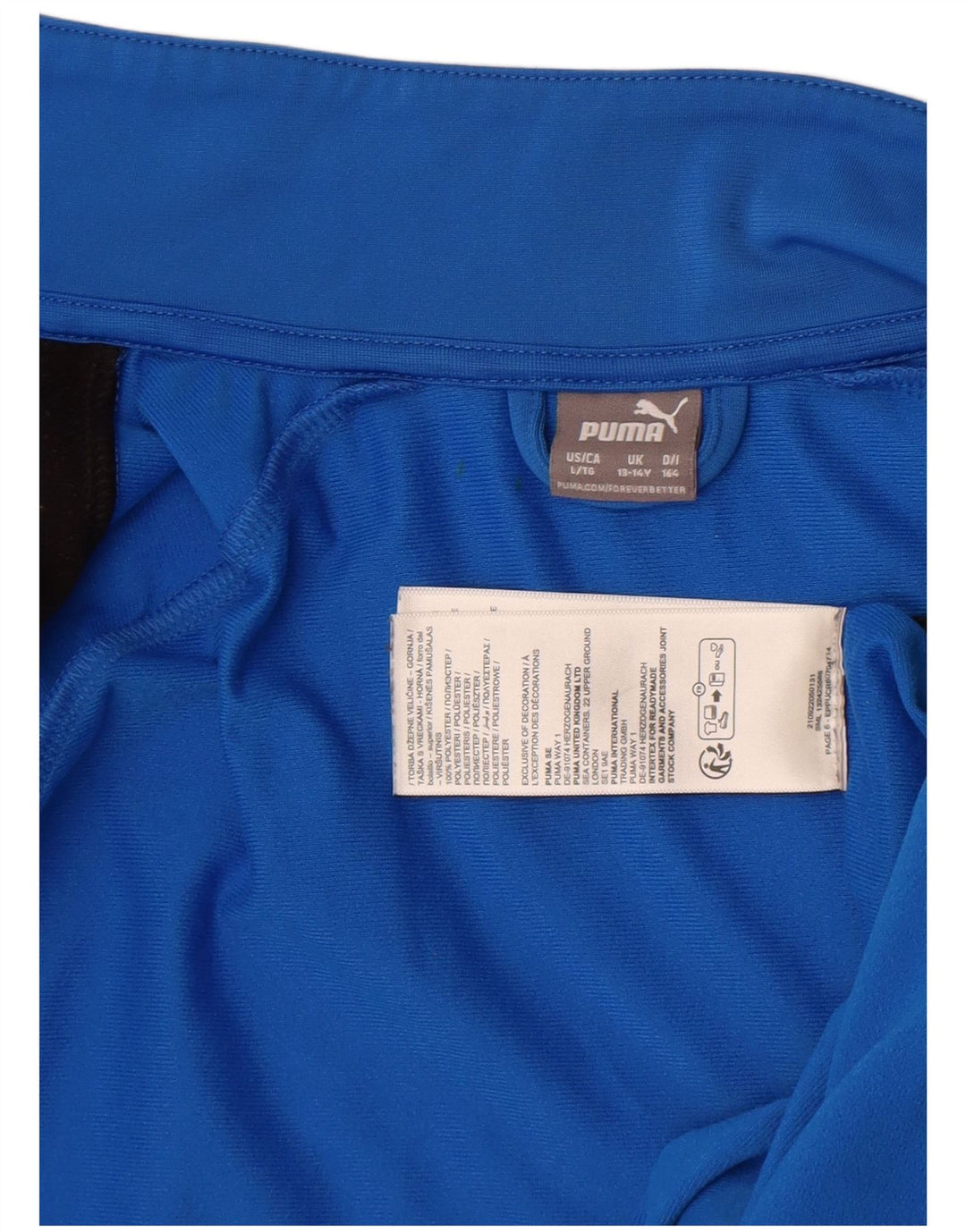 Jaqueta Puma Boys Graphic Tracksuit Top 13-14 anos Azul Colorblock