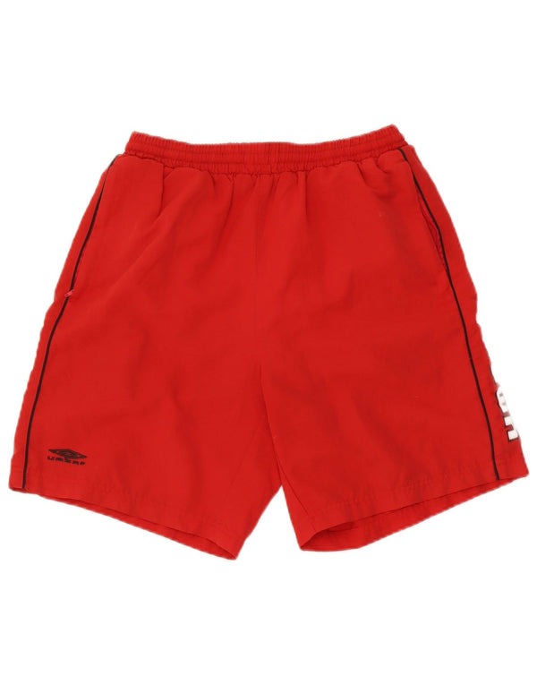 Umbro Mens Graphic Sport Shorts Pequeno Poliéster Vermelho