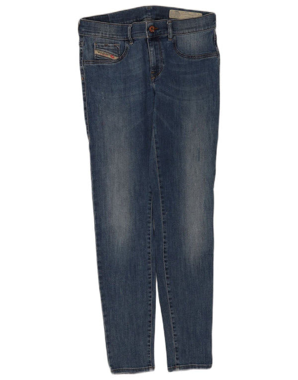 Diesel feminino Livier-tornozelo cintura baixa super slim jegging jeans W31 L30 azul