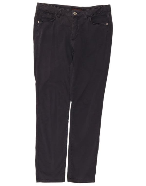 Calça feminina casual slim Trussardi W30 L28 algodão azul marinho