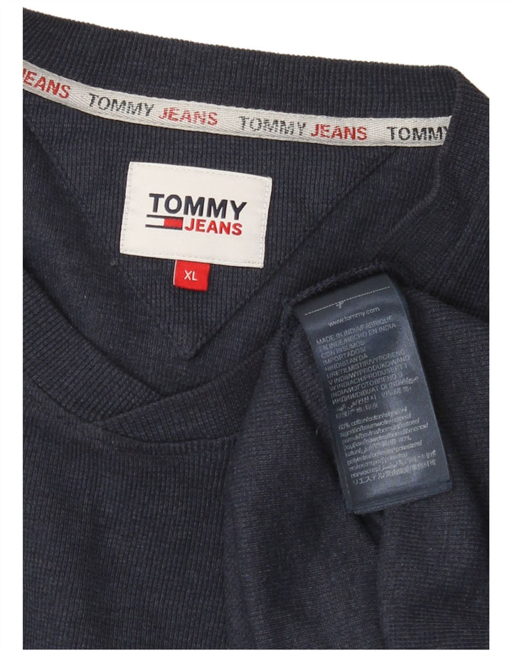 Tommy Hilfiger Mens Top Manga Longa XL Azul Marinho Algodão