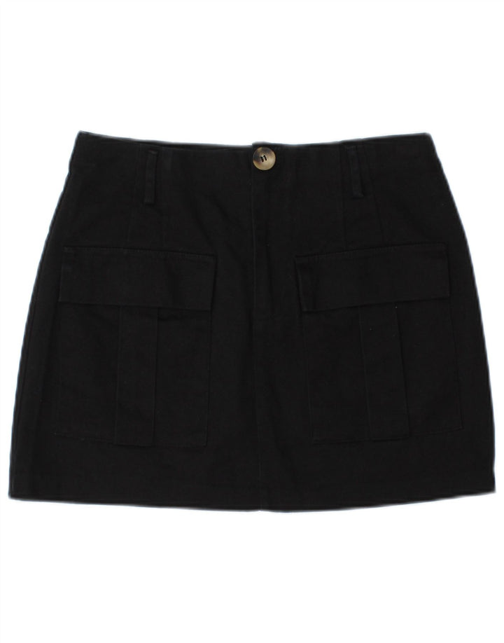 Mini saia cargo feminina Zara médio W28 azul marinho