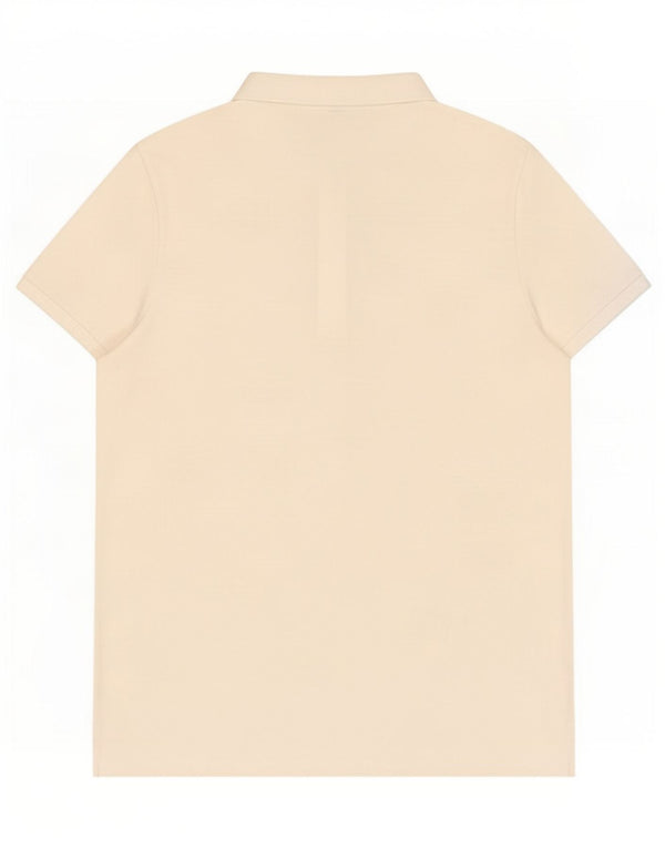 Camisa polo feminina Benetton UK 14 grande algodão branco