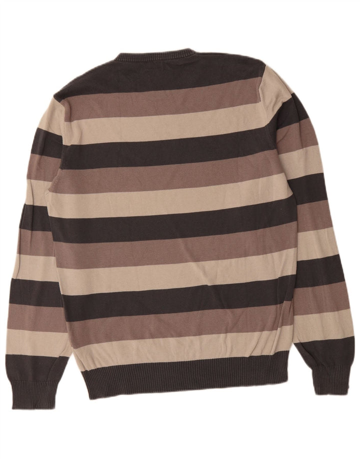 Suéter masculino LEVI'S com gola redonda, grande algodão listrado multicolorido