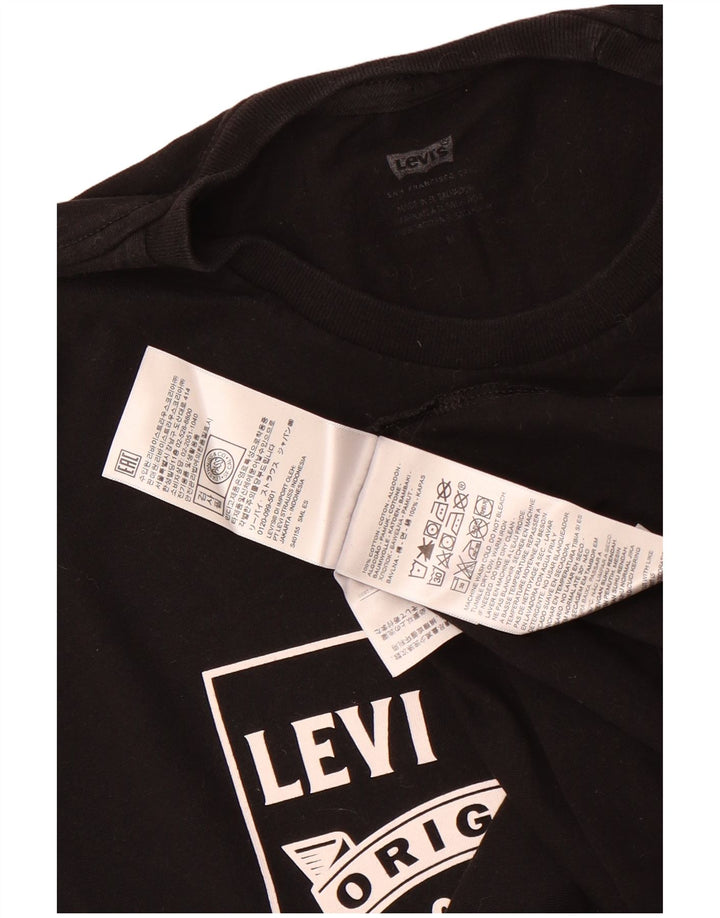 Camiseta gráfica masculina Levi's Top médio algodão preto