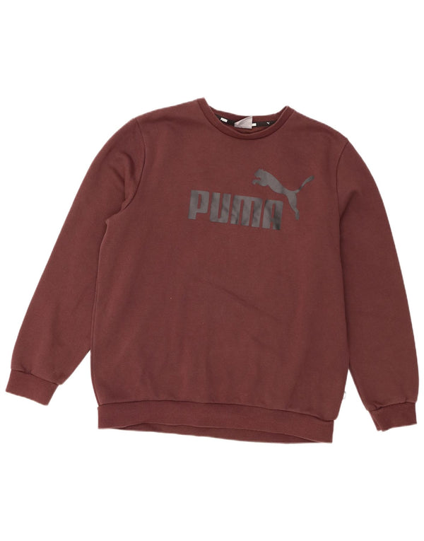 Puma Mens Graphic Moletom Jumper Médio Marrom