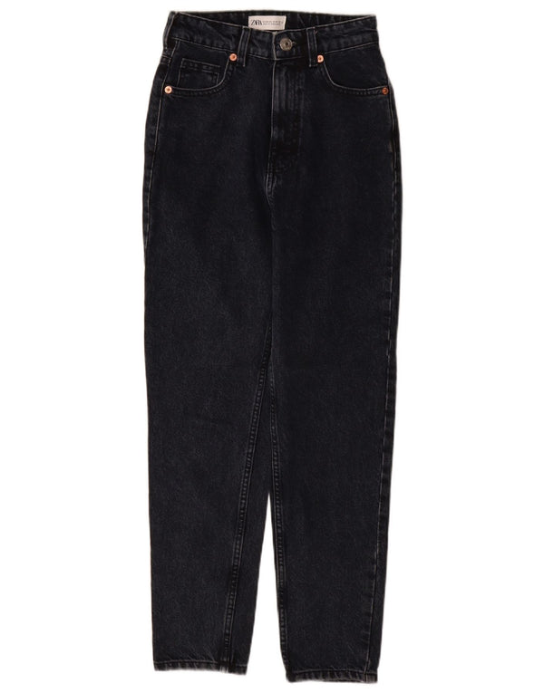 Zara Jeans Cônicos Femininos EU 32 2XS W22 L28 Azul Marinho
