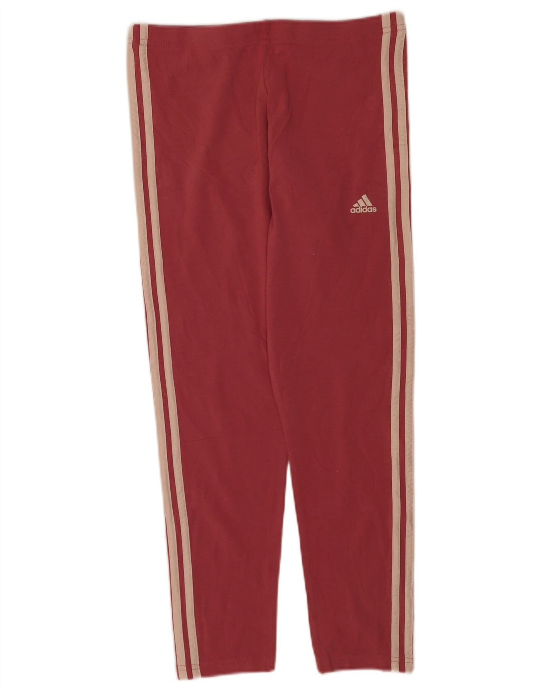 Leggings Adidas Femininas UK 12/14 Médio Vermelho Colorblock Algodão
