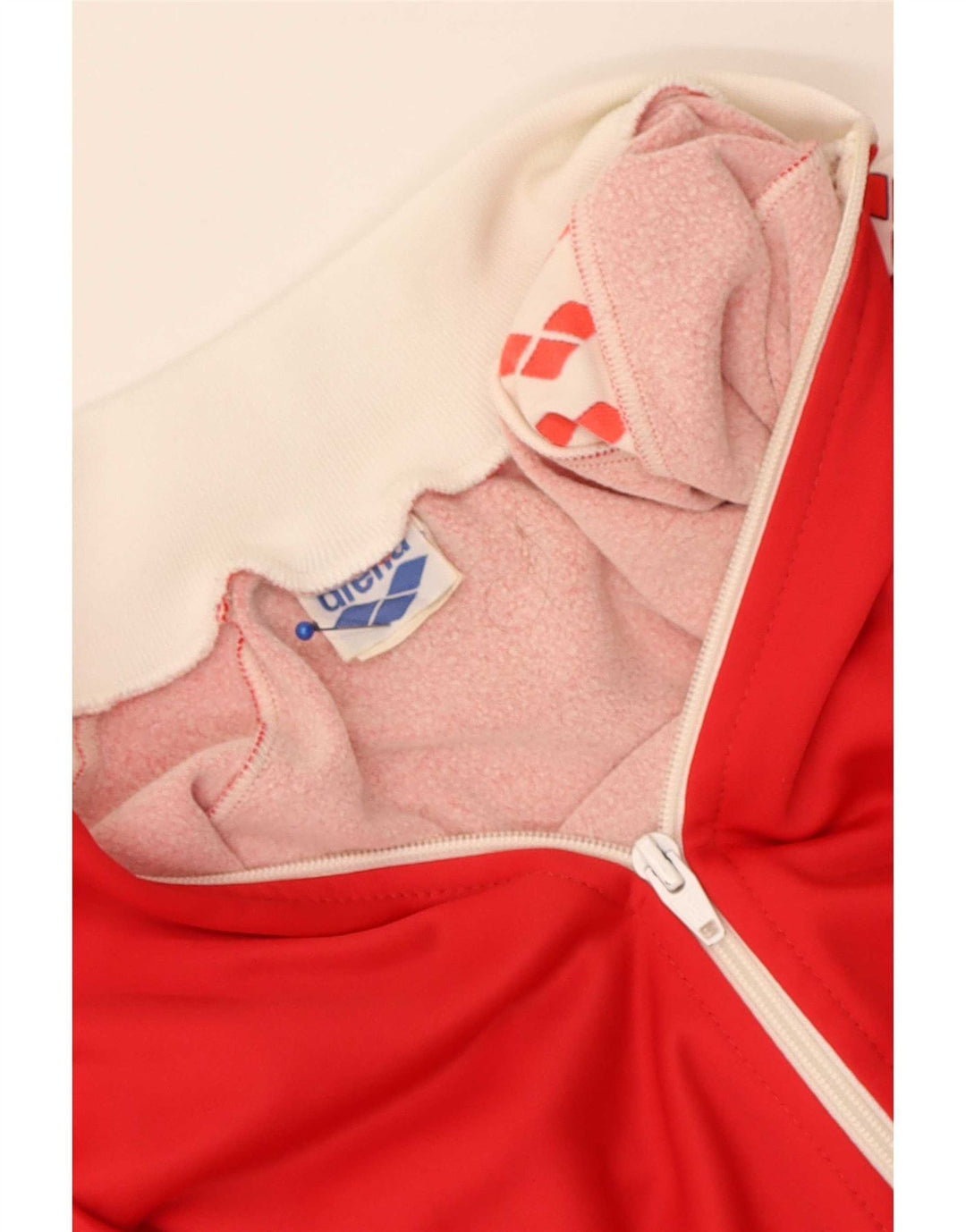 Arena Mens Graphic Tracksuit Top Jacket Médio Vermelho Colourblock Poliamida
