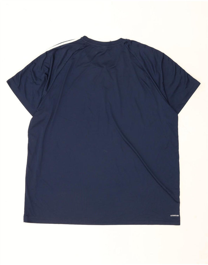 Adidas Mens Aeroready Camiseta Top 2XL Azul Marinho Poliéster