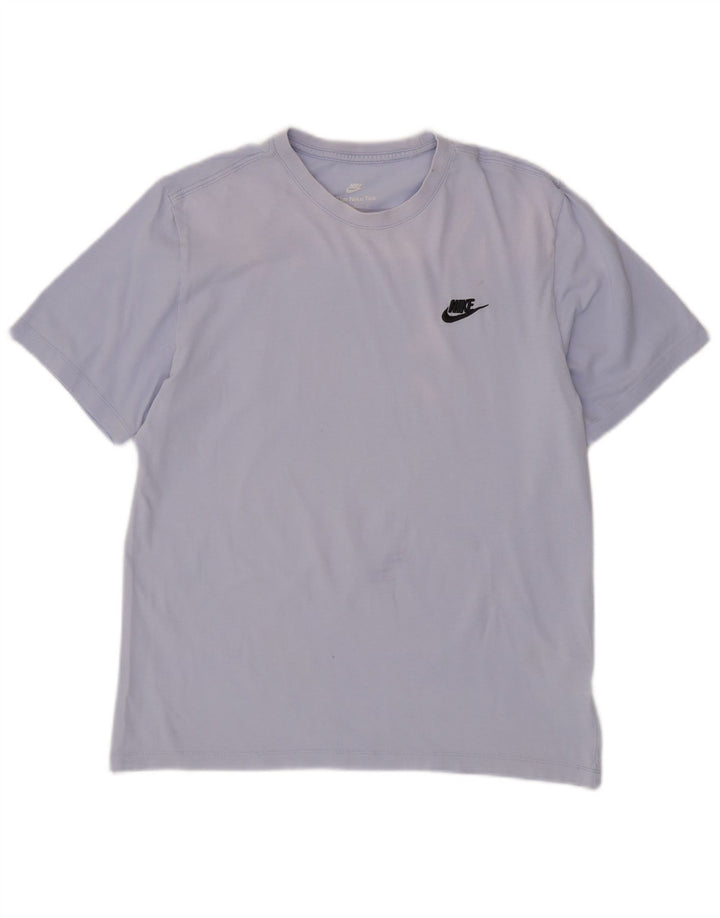 Camiseta masculina NIKE Top médio azul algodão