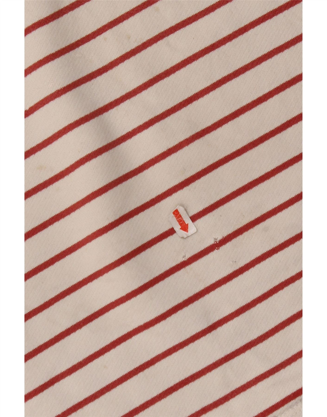 FAT FACE Top feminino de manga comprida Reino Unido 8 pequeno algodão listrado branco